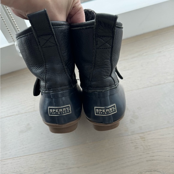 Sperry Topsider Navy & Black Duck Boots - Picture 4 of 7